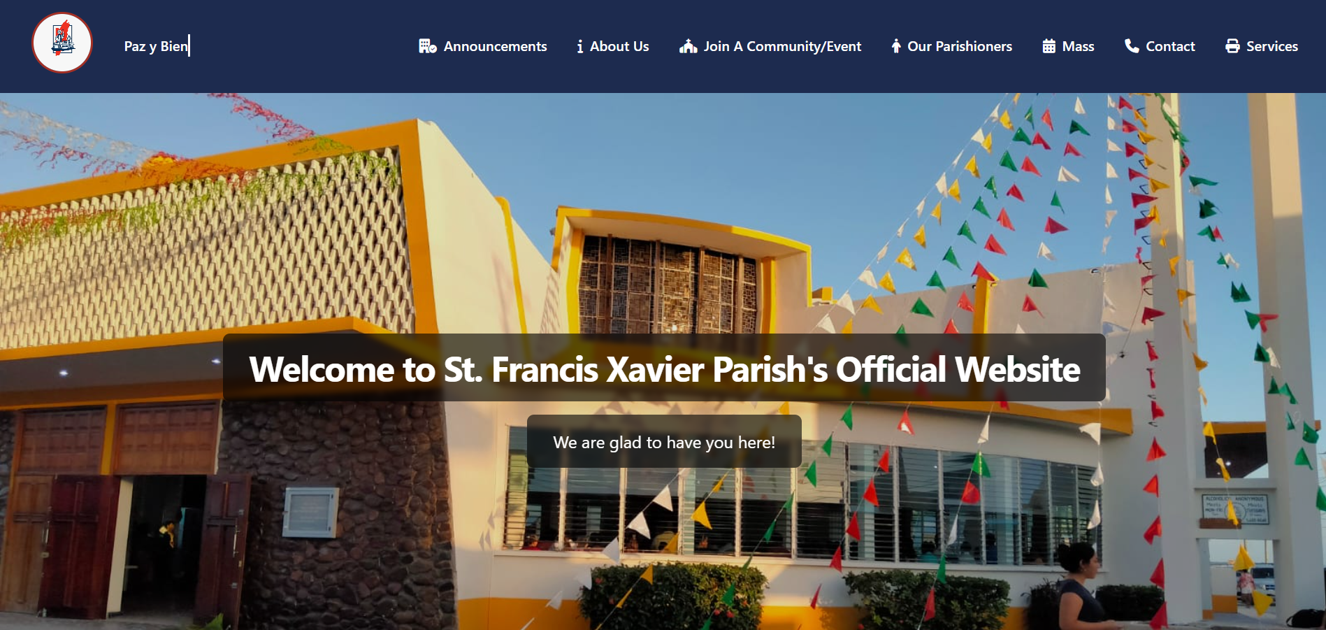 Sinppet of churhc website