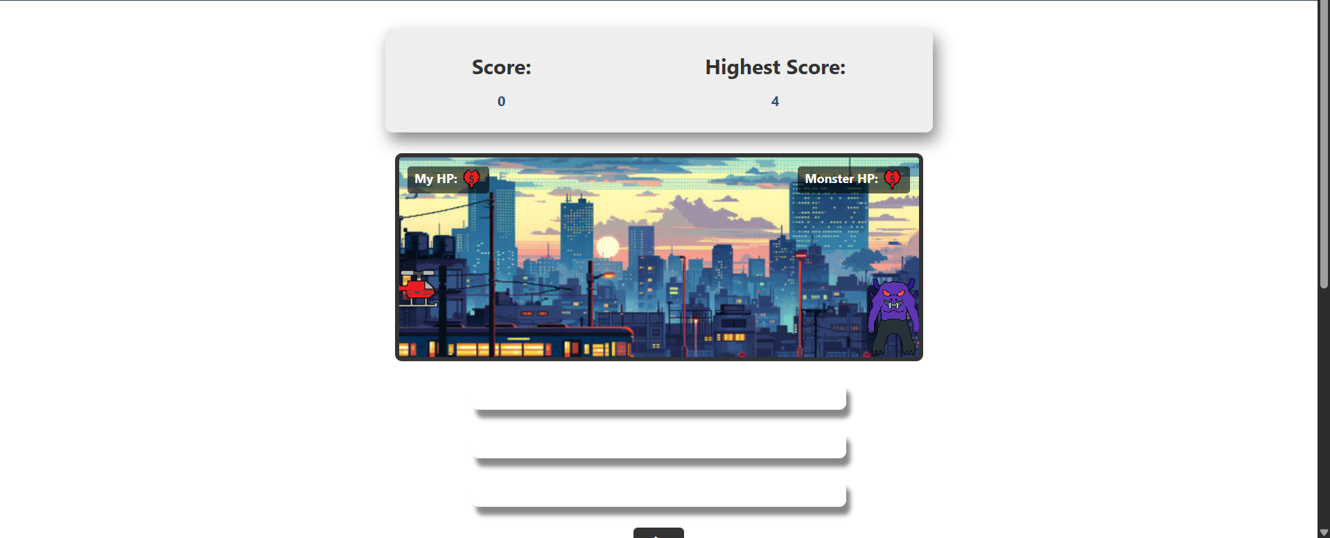 Snippet of math game